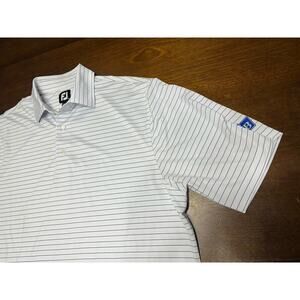 FootJoy FJ Striped Golf Performance Polo Men XL Preppy Club Academia Active